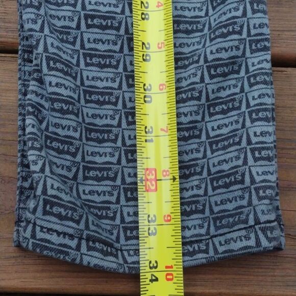 Levi's 512 Slim Taper Black and Gray Logo Jeans Size 12 - Picture 7 of 8